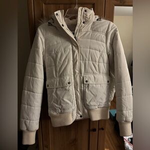 Eddie Bauer puffer coat with fur lined hood